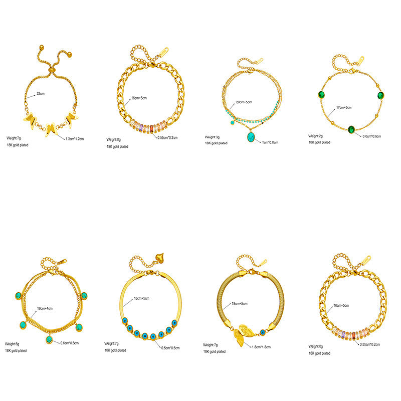 Women's Fashion Three-dimensional Butterfly Titanium Steel Bracelet