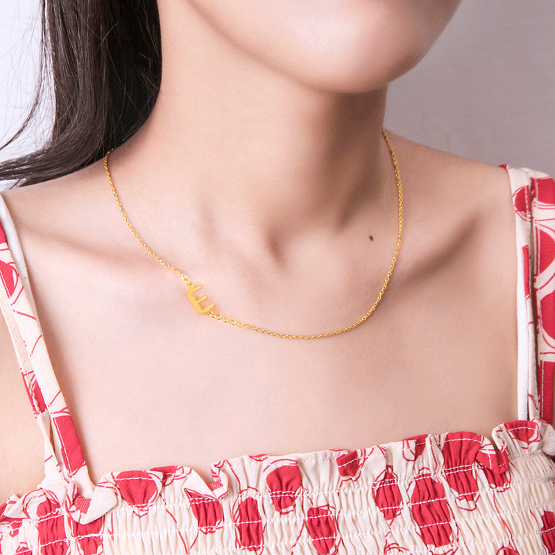 26 English Initials Letter Clavicle Chain Necklace Choker