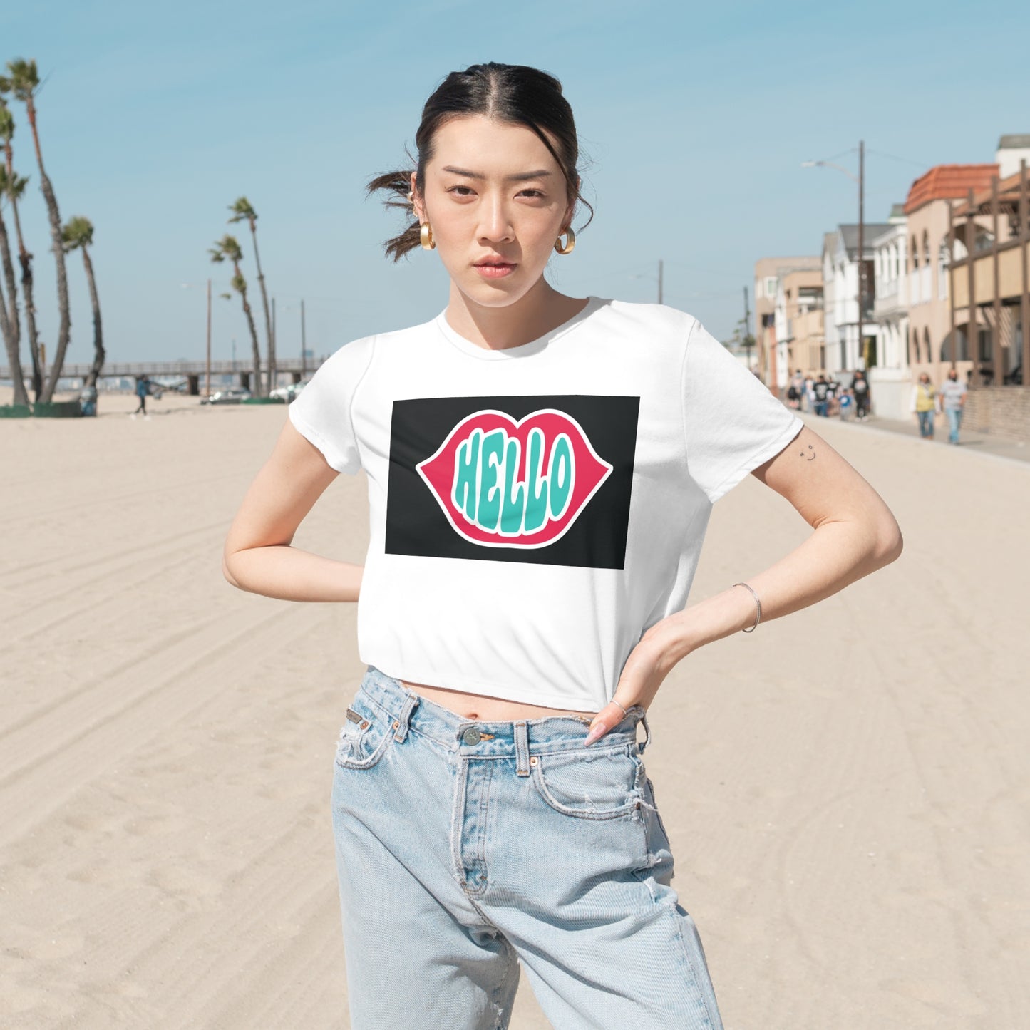 Women's Flowy Cropped Tee