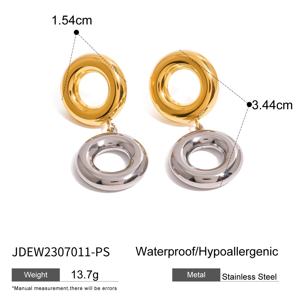 Stainless Steel Circle Niche Earrings Viralgem Store