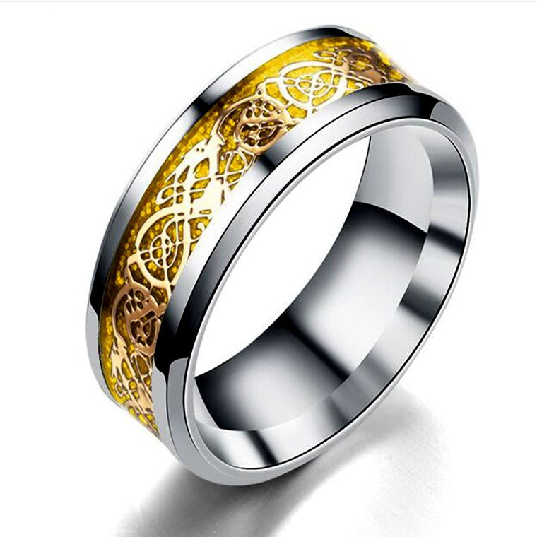 Stainless steel dragon pattern ring Viralgem Store