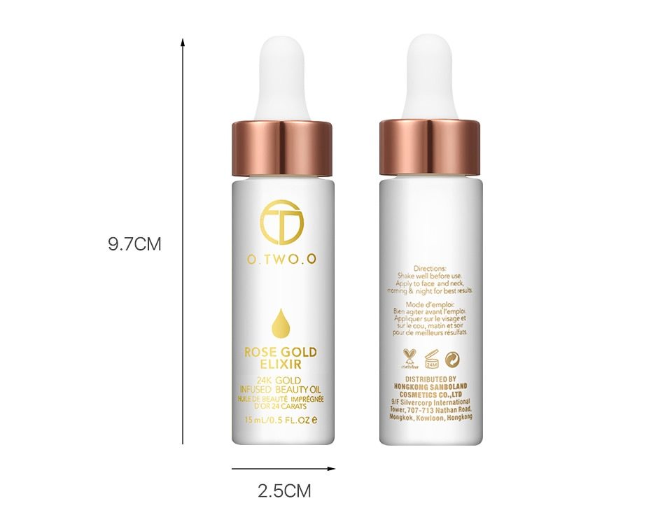 24k Rose Gold Elixir Skin Make Up Oil For Face Essential Oil Before Primer Foundation Moisturizing Face Oil Anti-aging Viralgem Store