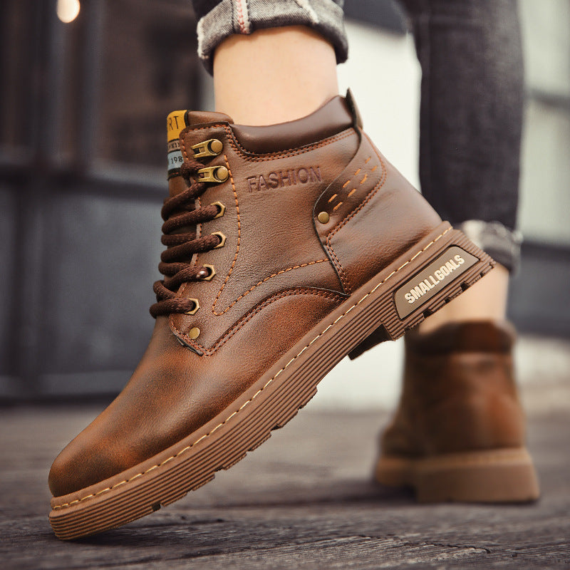 All-matching Men's Martin Boots Retro British Style Leather Viralgem Store