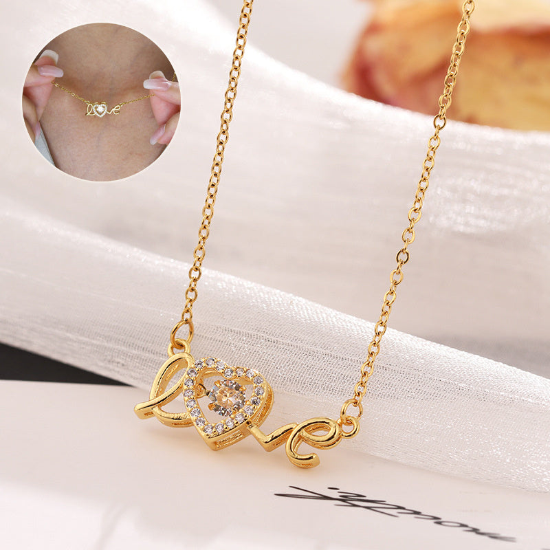 Valentines Day Gift New Titanium Steel Necklace Fashion New Love Smart Necklace Female Clavicle Chain Fashion Jewelry Woman Viralgem Store