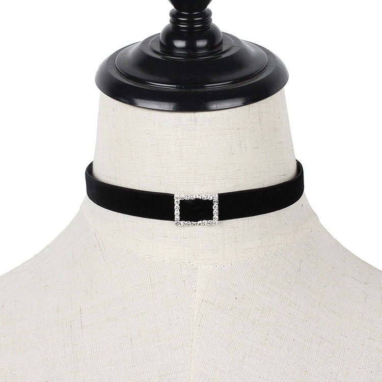 All-match Rhinestone Geometric Choker Necklace