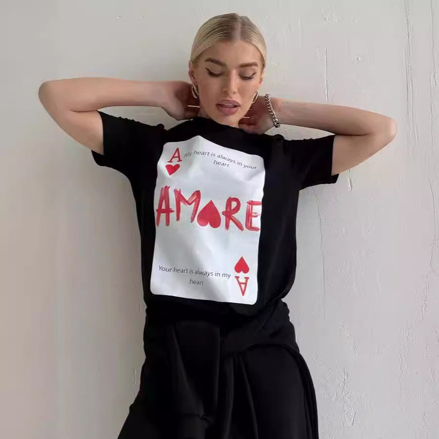 Women's Fashionable American-style All-matching Top