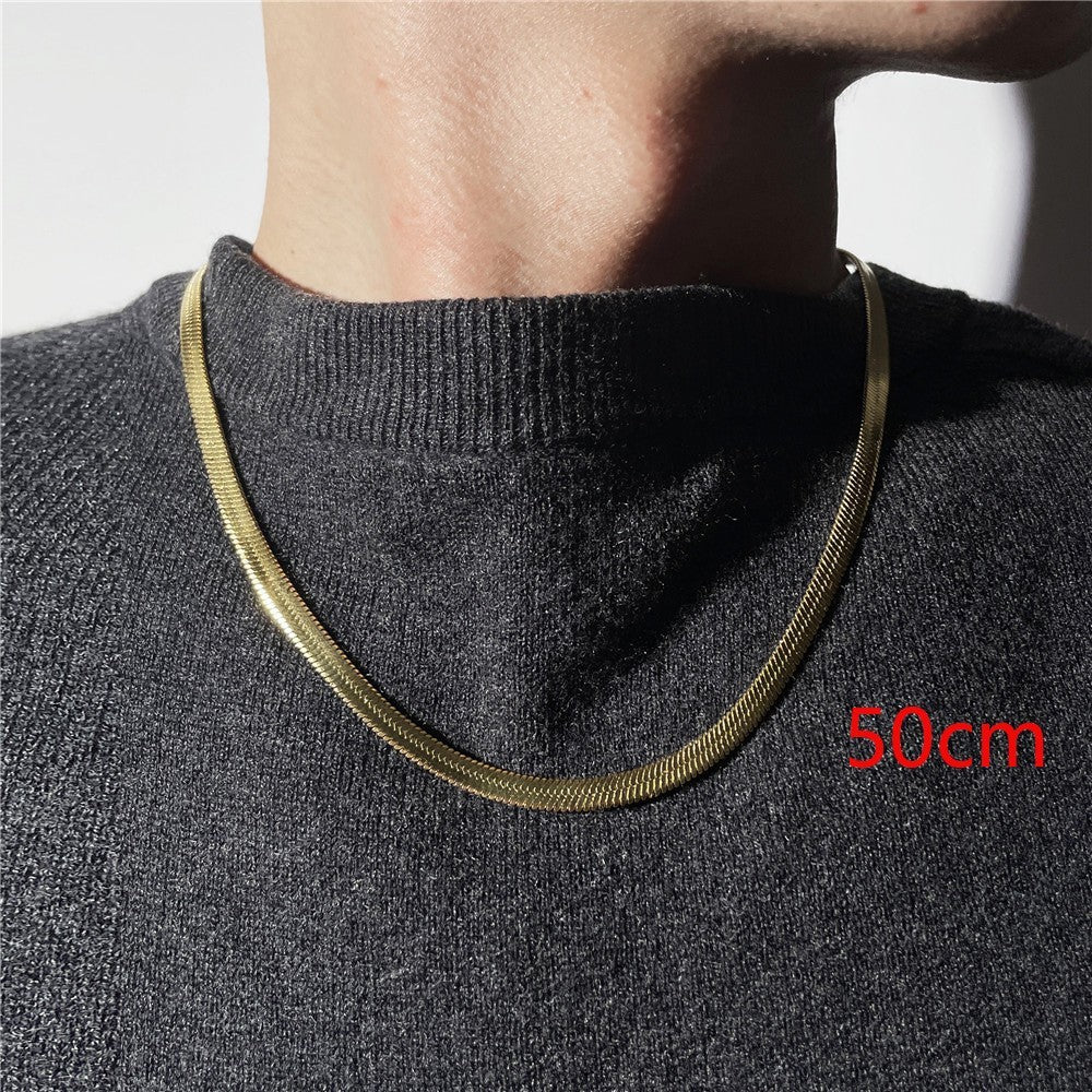 Stainless Steel Snake Bones Chain Choker Simple Necklace Wholesale Viralgem Store