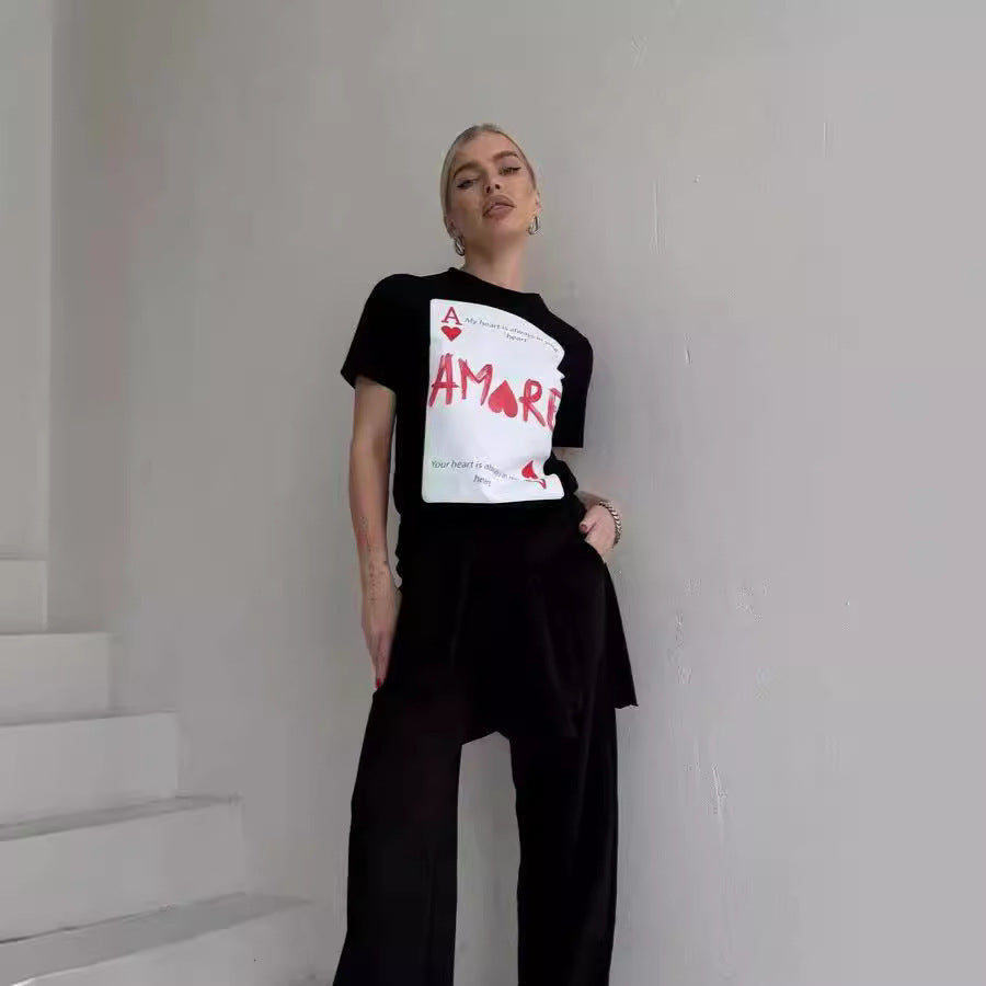 Women's Fashionable American-style All-matching Top