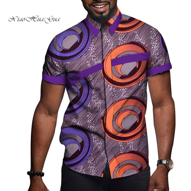 African Men Clothing Printed Short Sleeve Top T Shirt Viralgem Store