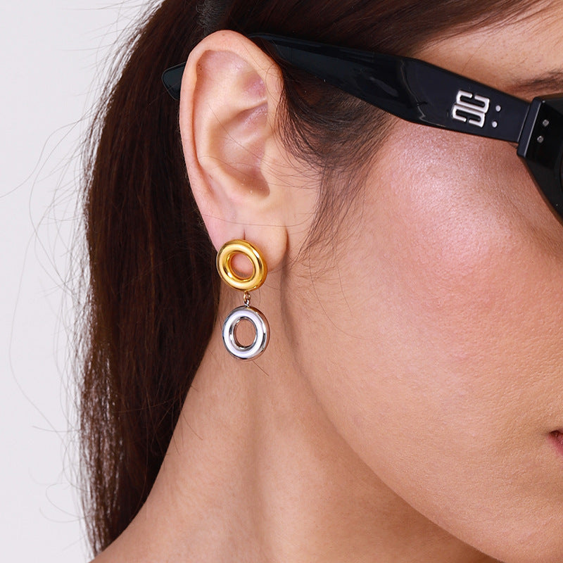 Stainless Steel Circle Niche Earrings Viralgem Store