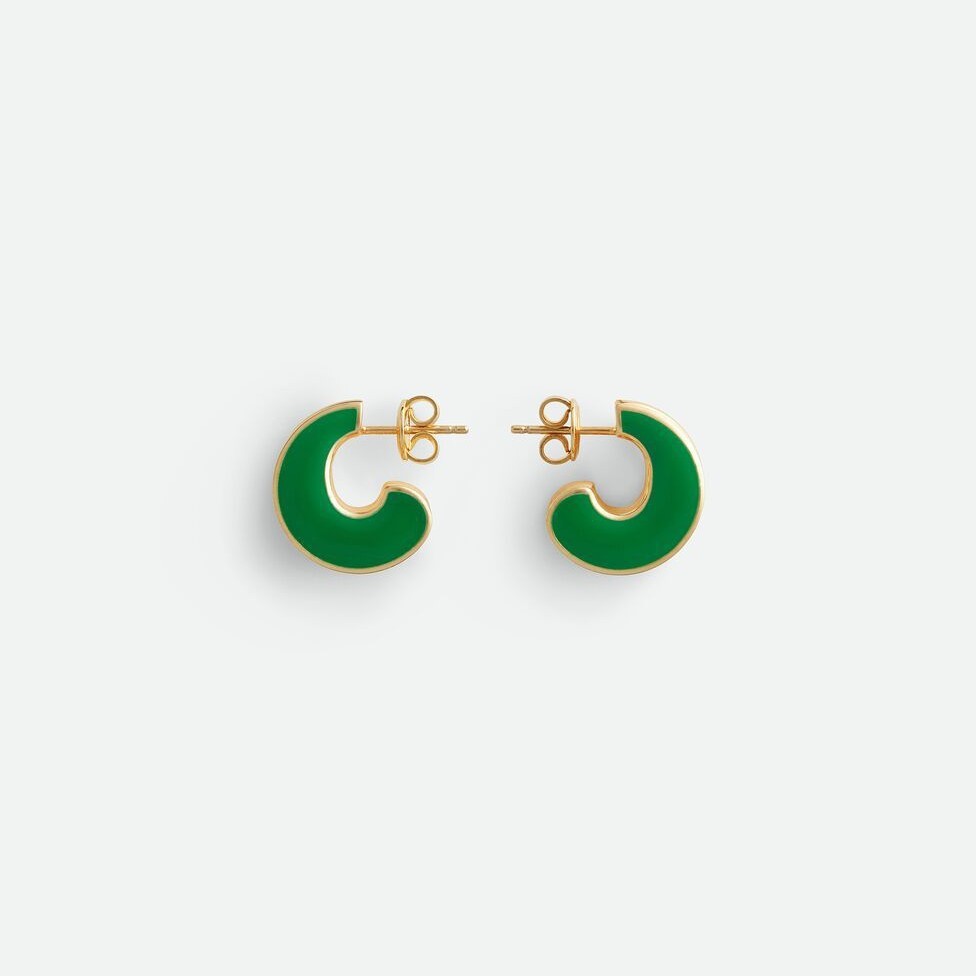 Stainless Steel 18K Gold C- Shaped Ear Studs Dripping Oil