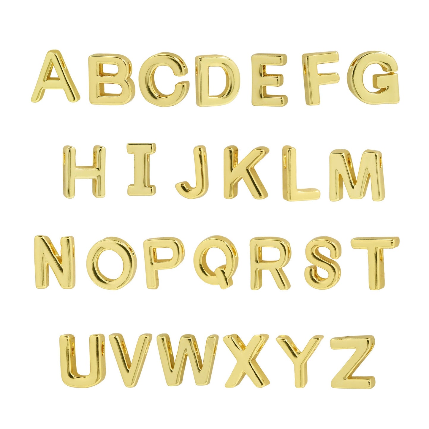 18K Gold Glossy 26 Diy English Name Necklace Viralgem Store