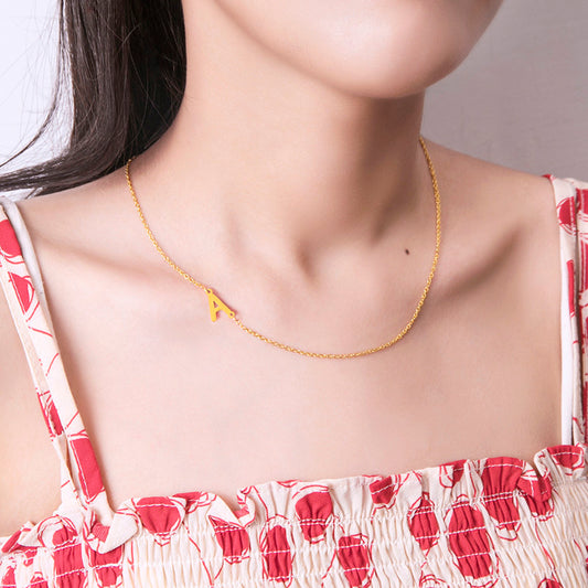 26 English Initials Letter Clavicle Chain Necklace Choker