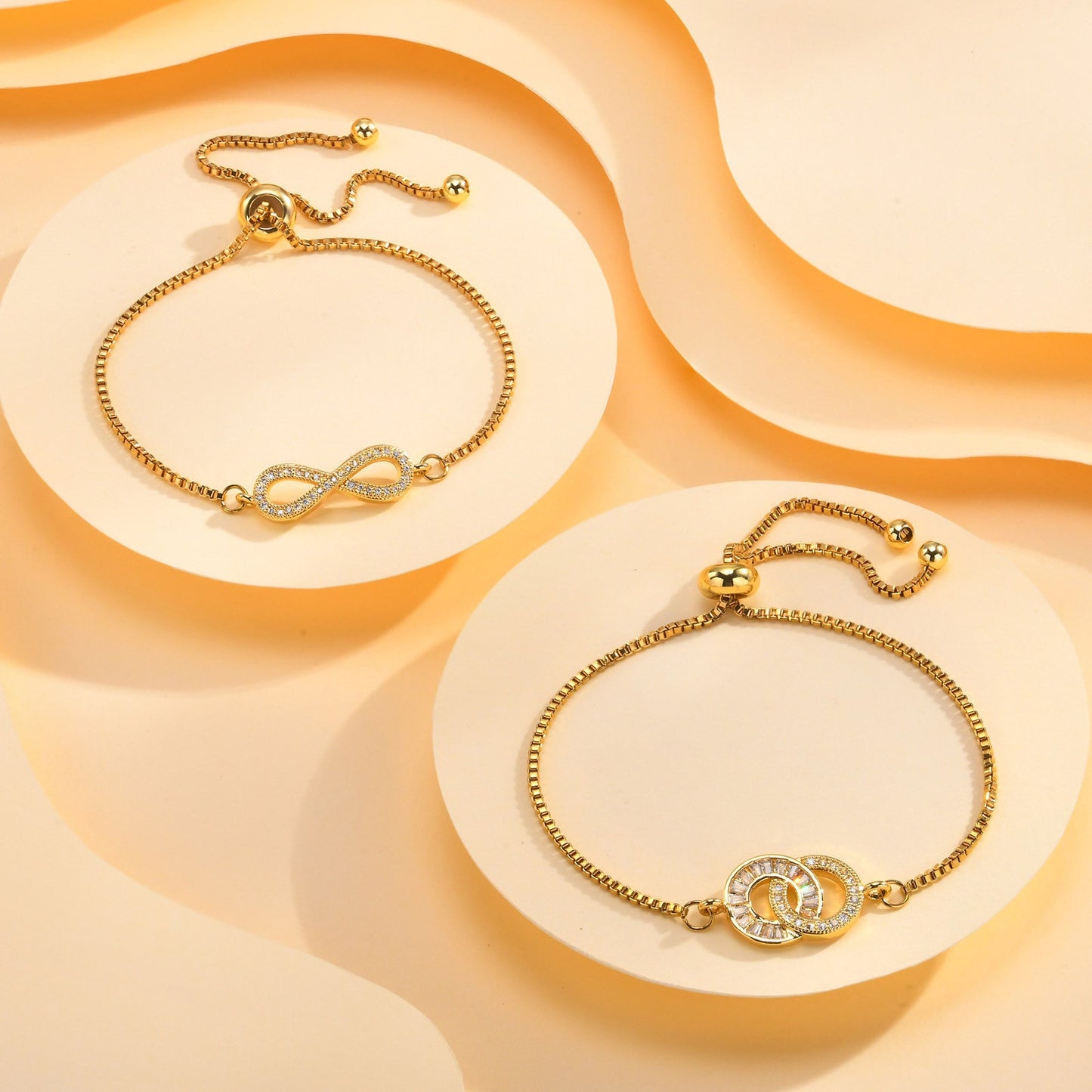 Adjustable Infinity Box Chain Double-layer Zircon Bracelet For Women Viralgem Store