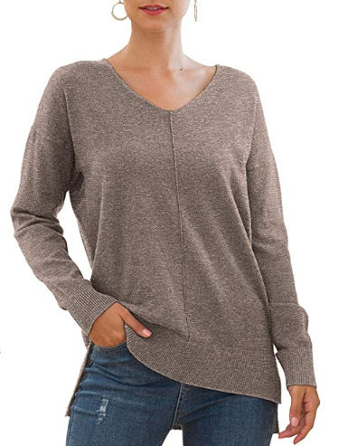 V-neck Batwing Sleeve Knitted Sweater Viralgem Store