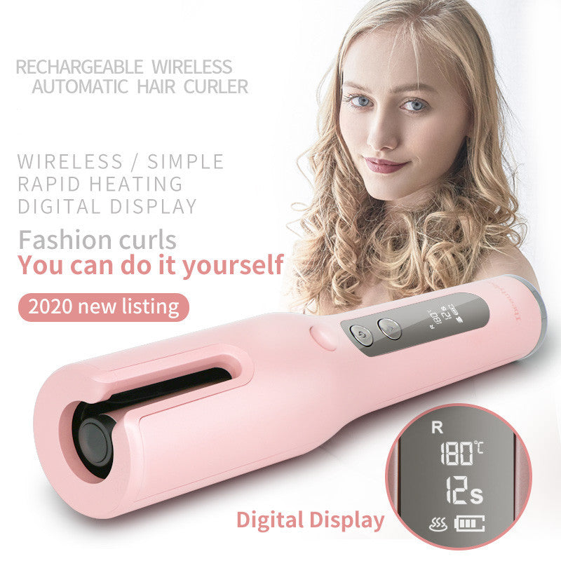 Wireless Automatic Curler USB  LCD Screen Ceramic Heating Anti-perm Curler Viralgem Store