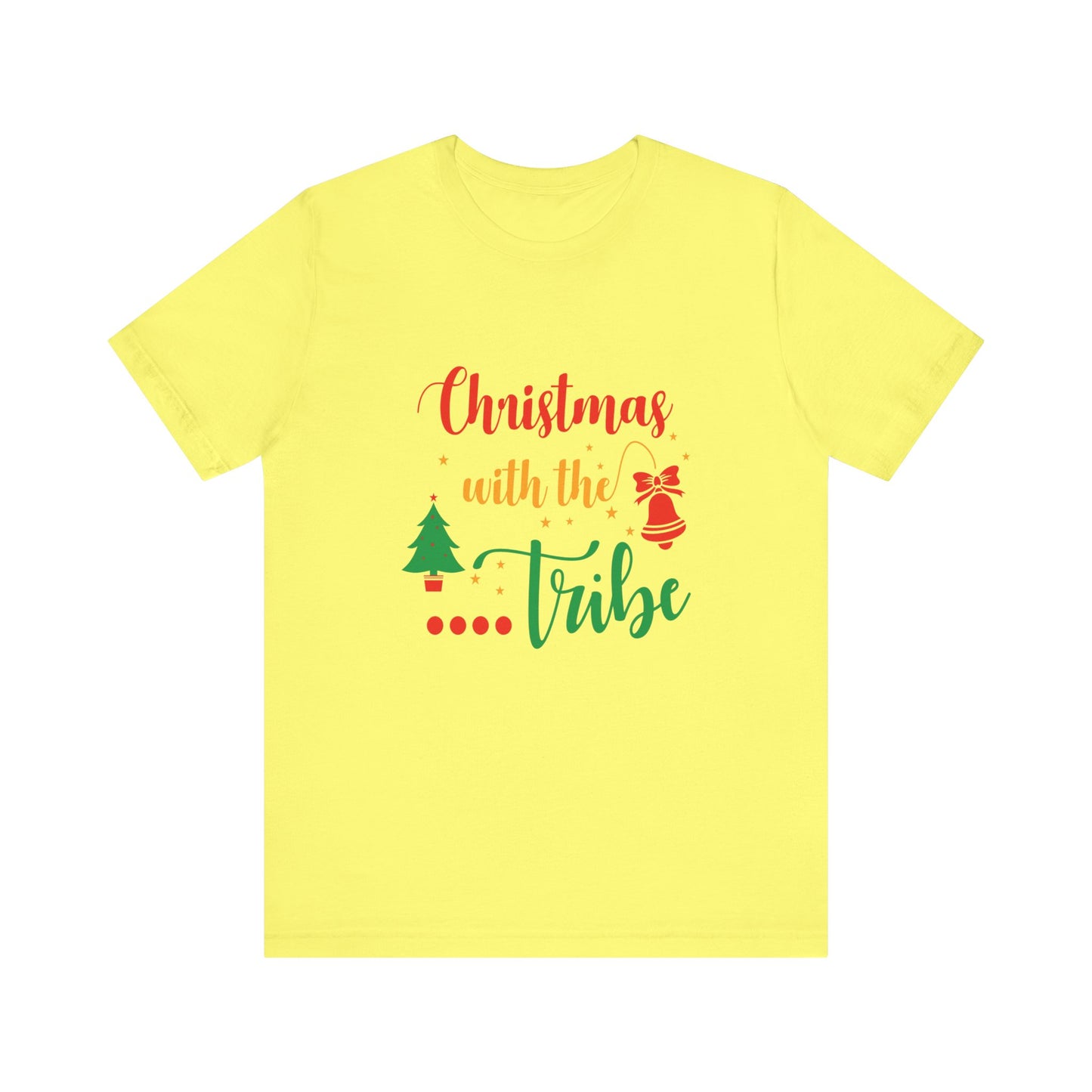 Unisex Jersey Short Sleeve Tee Seasonal Tshirt Christmas with the tribe tshirt xmas
