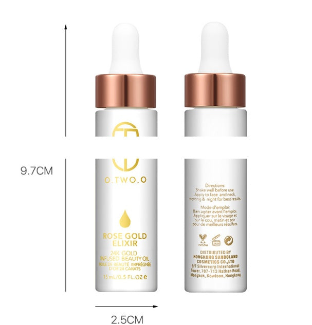 24k Rose Gold Elixir Skin Make Up Oil For Face Essential Oil Before Primer Foundation Moisturizing Face Oil Anti-aging Viralgem Store