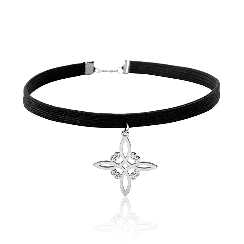 Stainless Steel Celtic Knot Charm Choker Necklace Viralgem Store