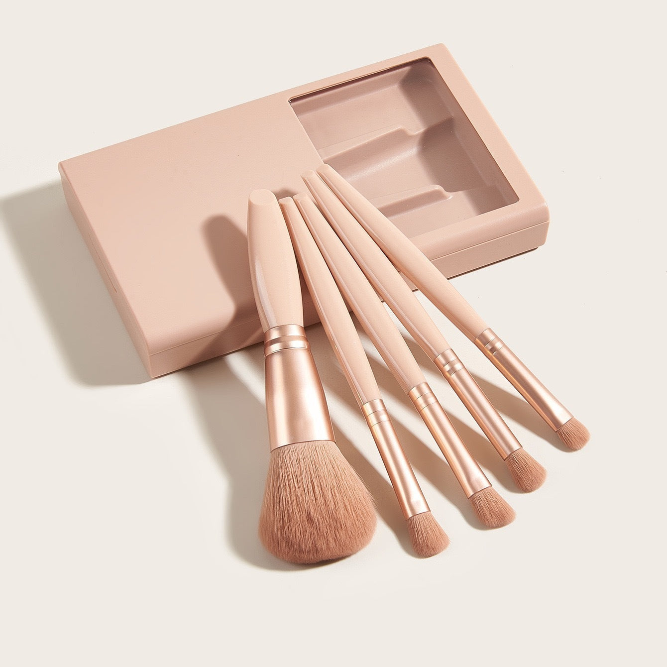 5 PCs Makeup Brushes With Mirror Travel Set Viralgem Store