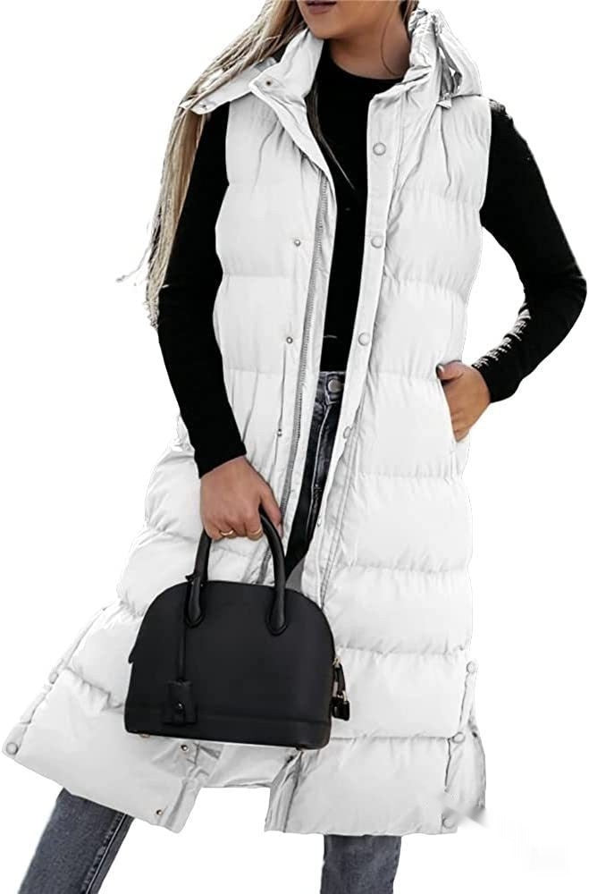Women's Casual Mid-length Vest Zipper Single-breasted Jacket Viralgem Store