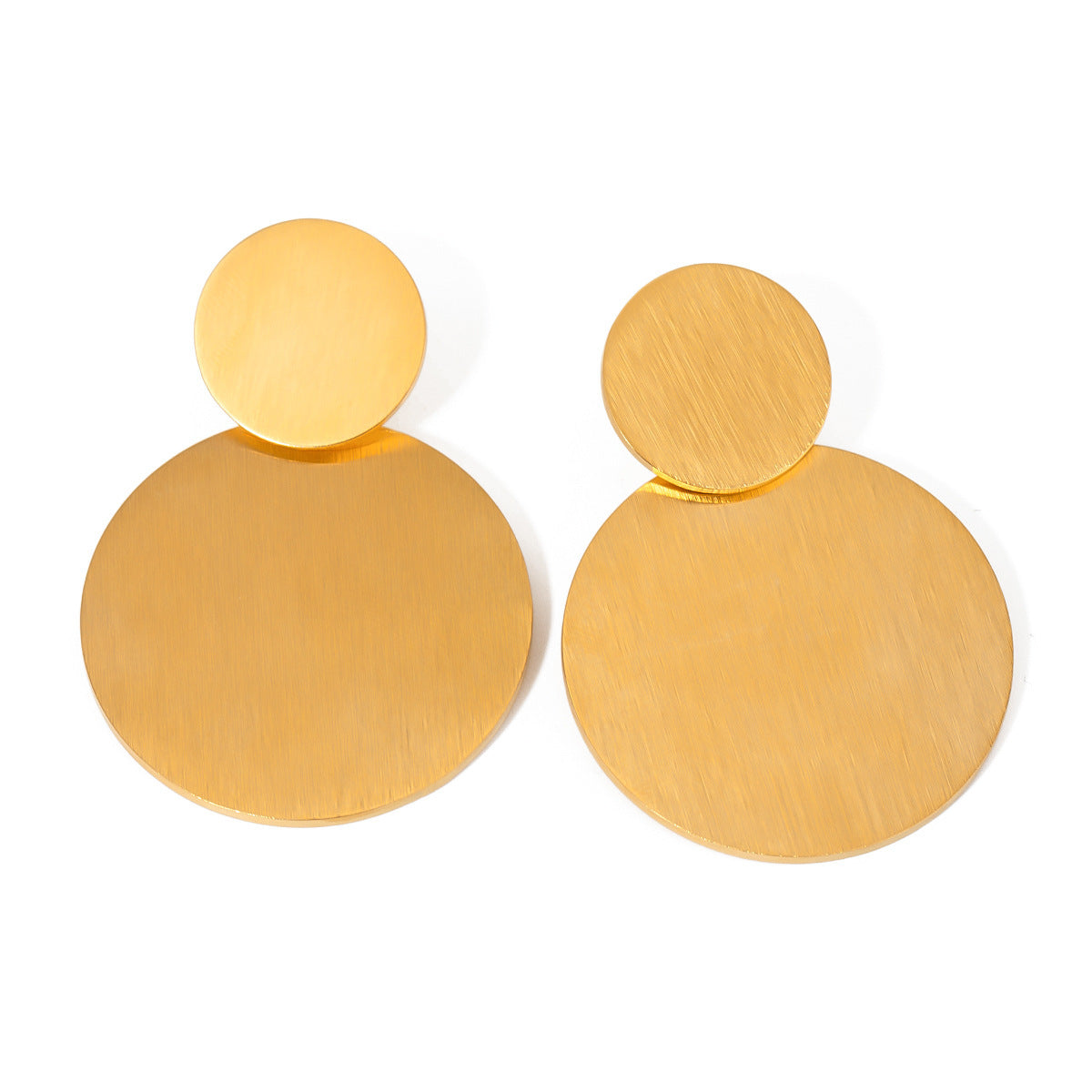 Stainless Steel Circle Ear Studs Niche Geometry