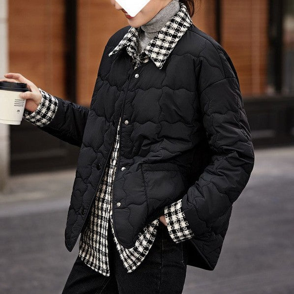 Winter All-matching Simple Stitching Women's Cotton-padded Clothing Viralgem Store