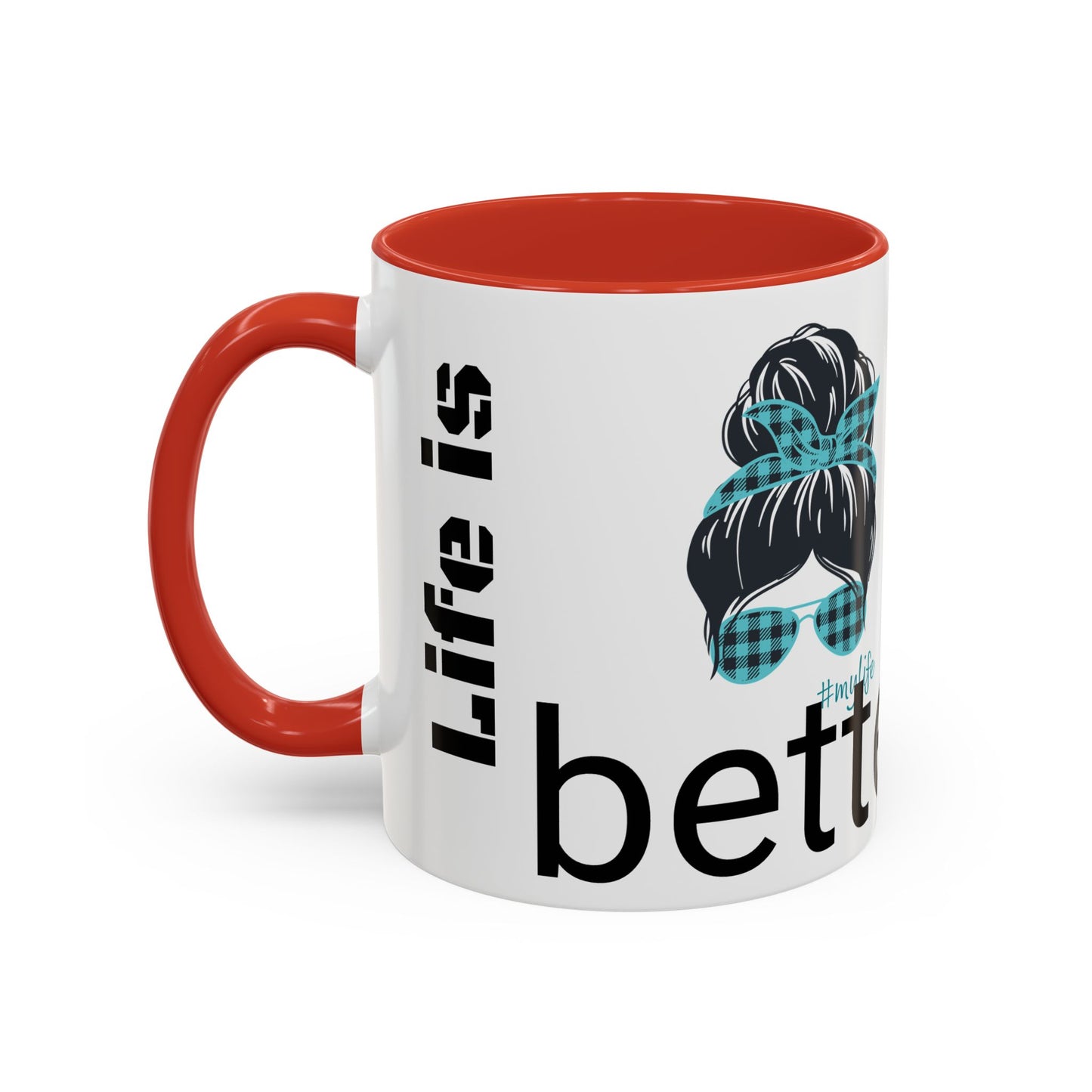 Accent Coffee Mug, 11oz, life is better with coffee