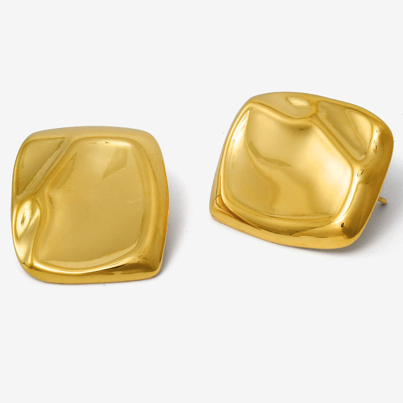 304 Stainless Steel Fashion Irregular Glazed Surface Ear Stud Women Viralgem Store