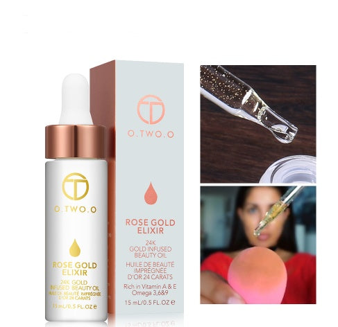24k Rose Gold Elixir Skin Make Up Oil For Face Essential Oil Before Primer Foundation Moisturizing Face Oil Anti-aging Viralgem Store