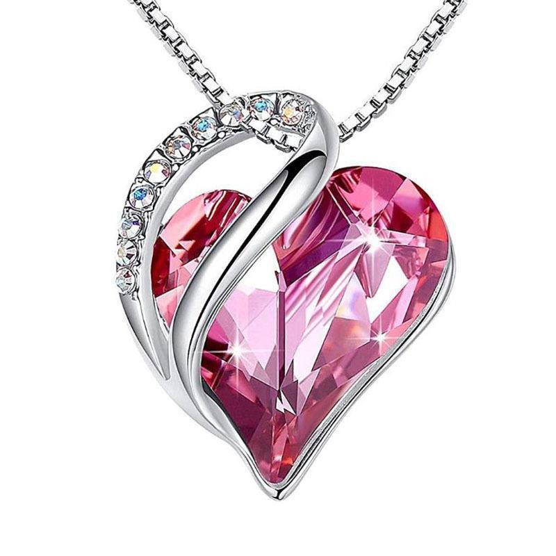 925 Sliver Heart Shaped Geometric Necklace Jewelry Women's Clavicle Chain Valentine's Mothers Day Gift Viralgem Store