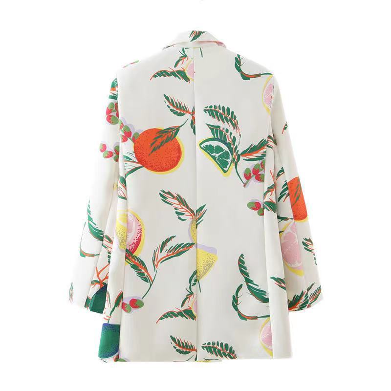 Women's Autumn Fresh Fruit Printed Small Suit Viralgem Store
