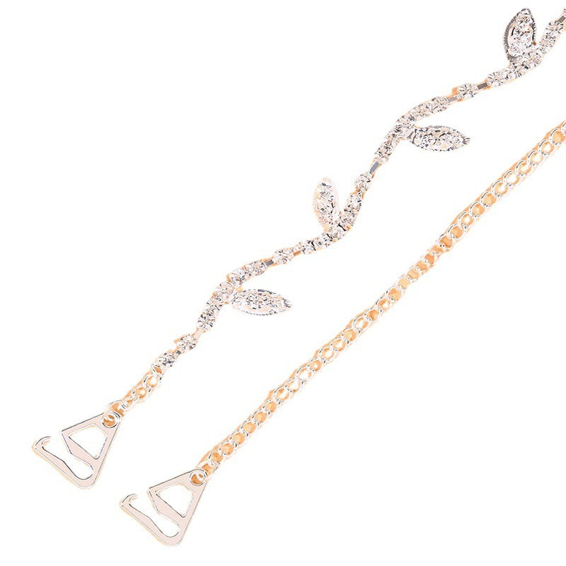 Women's Leaf Rhinestone Shoulder Chain Viralgem Store