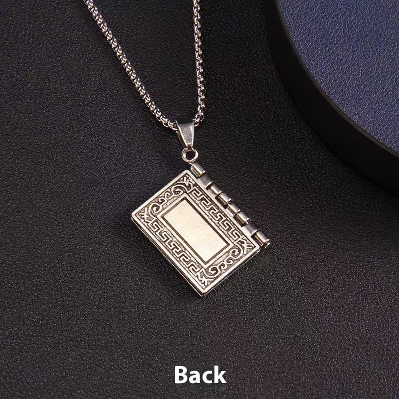 Stylish Pendant Flip-page Book Cross Necklace Fashion Jewelry Viralgem Store