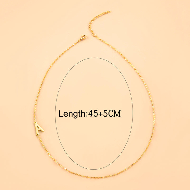 26 English Initials Letter Clavicle Chain Necklace Choker