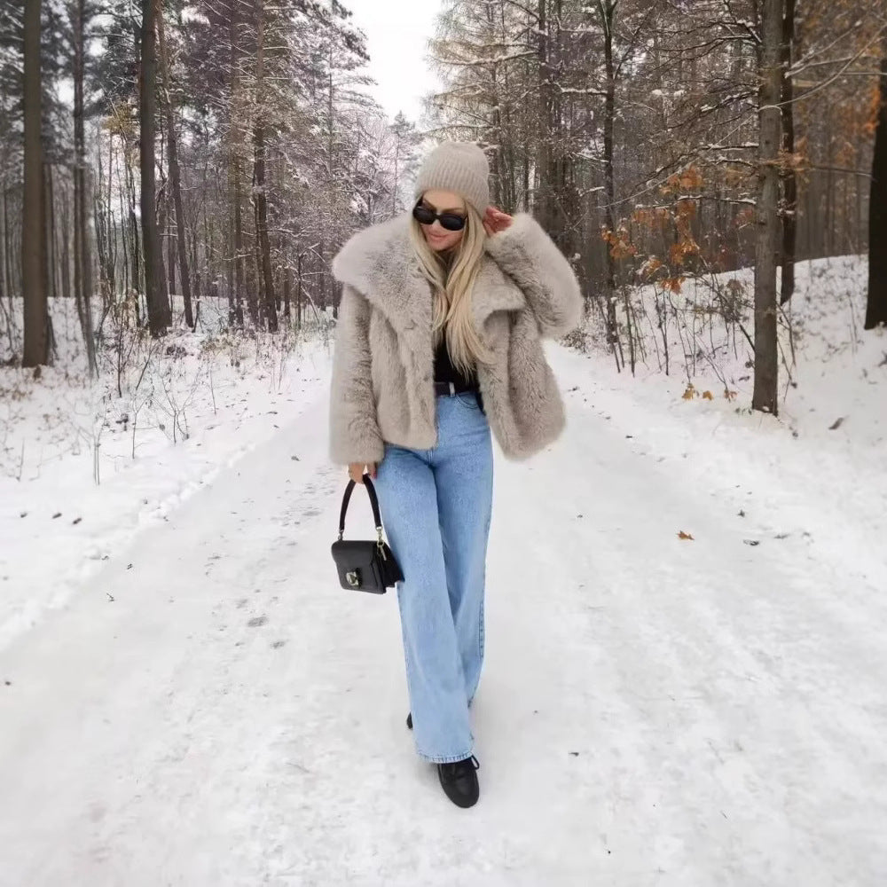 Women's Faux Fur Fluffy Jacket Viralgem Store