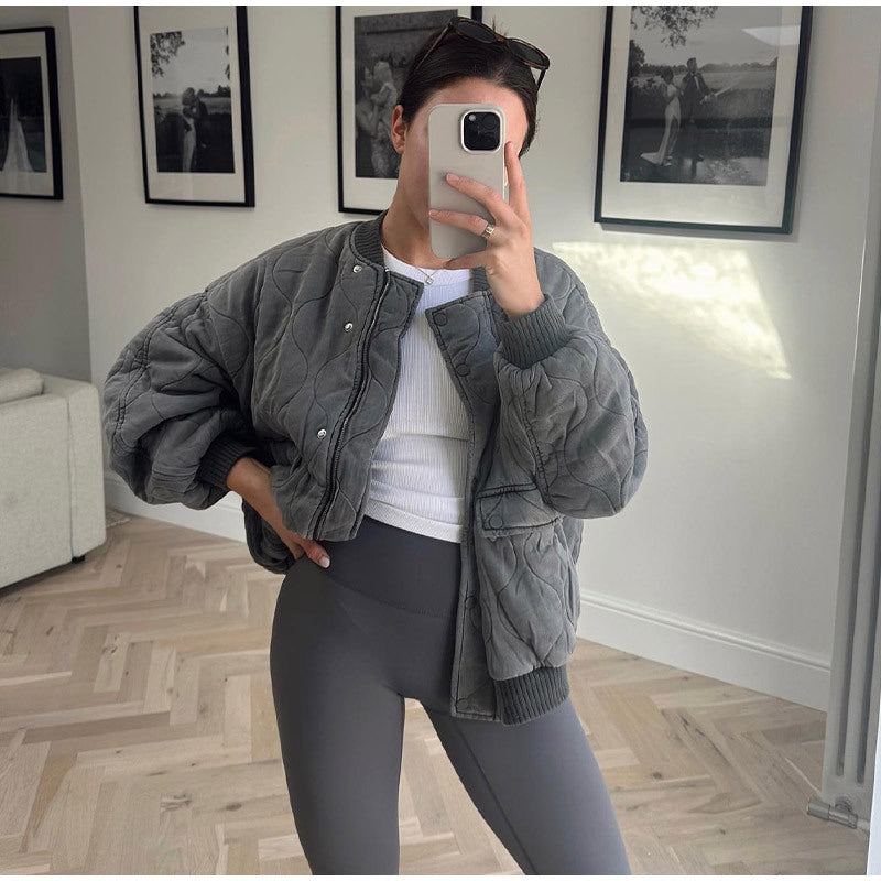 Stand-up Collar Thermal Jacket Cotton-padded Jacket Baseball Uniform Viralgem Store