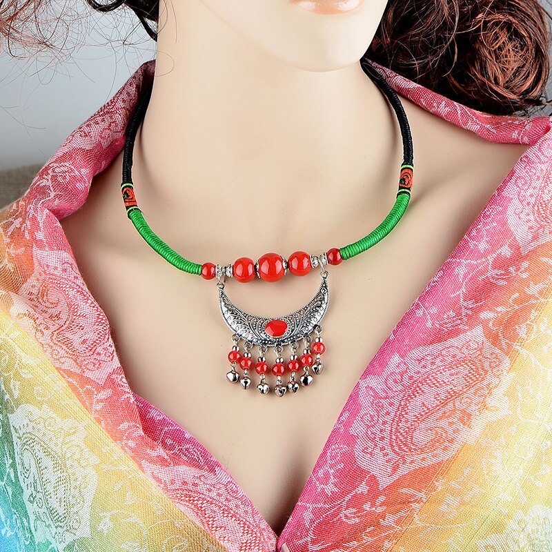 Tibetan Statement Necklace Women Ethnic Chain Choker Viralgem Store