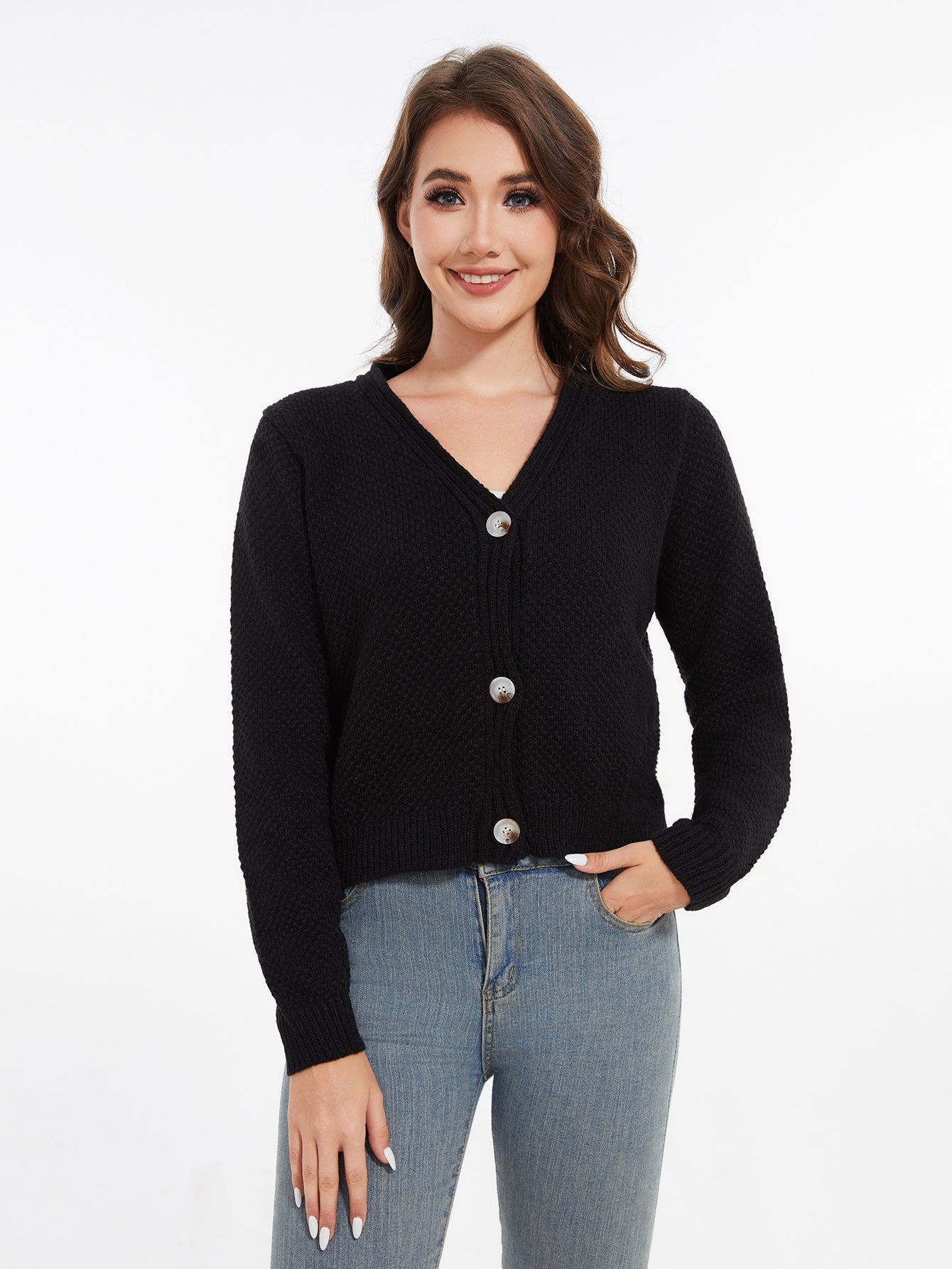 Women's Long Sleeved Striped Cardigan Sweater Top Viralgem Store