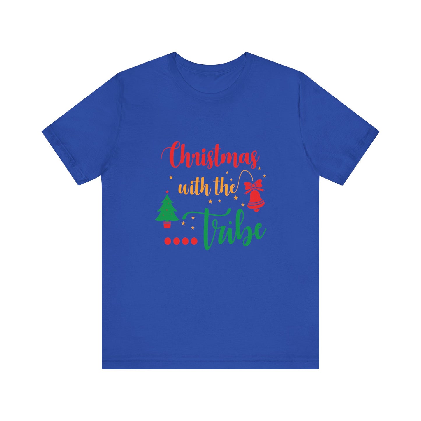 Unisex Jersey Short Sleeve Tee Seasonal Tshirt Christmas with the tribe tshirt xmas