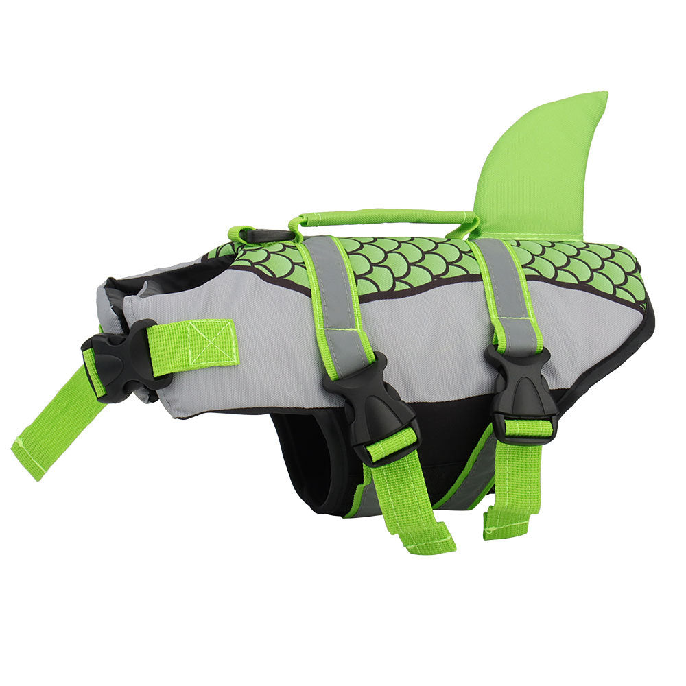 Swim Pet Dog Life Jacket Vest Clothes Life Vest Collar Harness Pets Swimming Summer Swimwear Scales Shark Pet Products Viralgem Store
