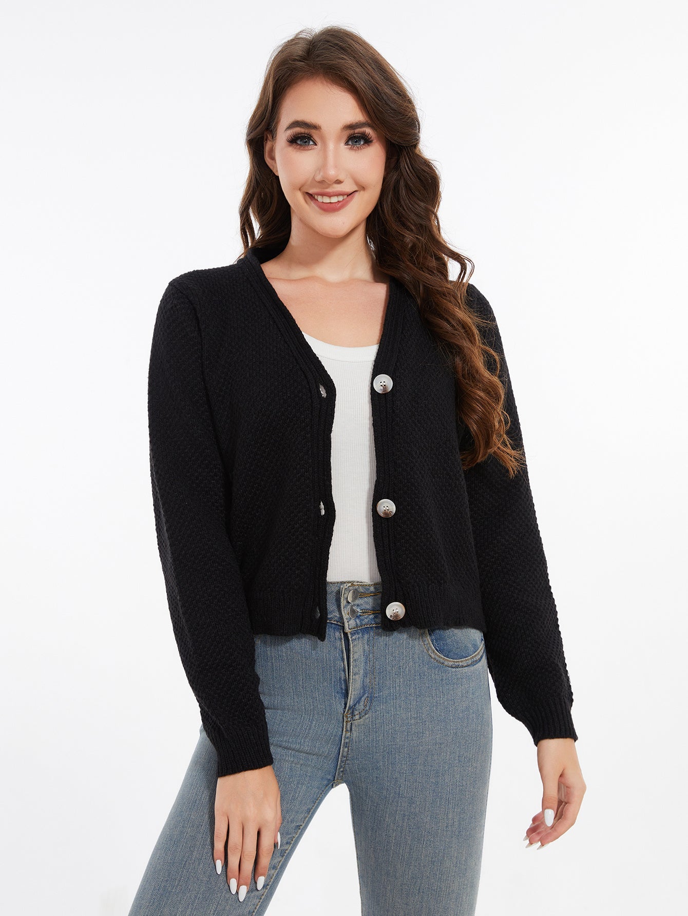 Women's Long Sleeved Striped Cardigan Sweater Top Viralgem Store