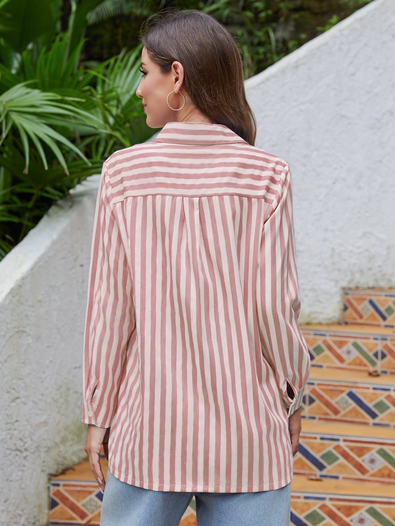 Women's Cardigan Striped Top