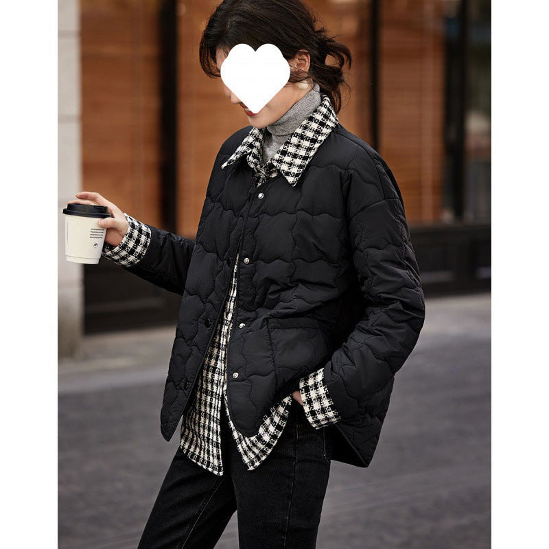 Winter All-matching Simple Stitching Women's Cotton-padded Clothing Viralgem Store