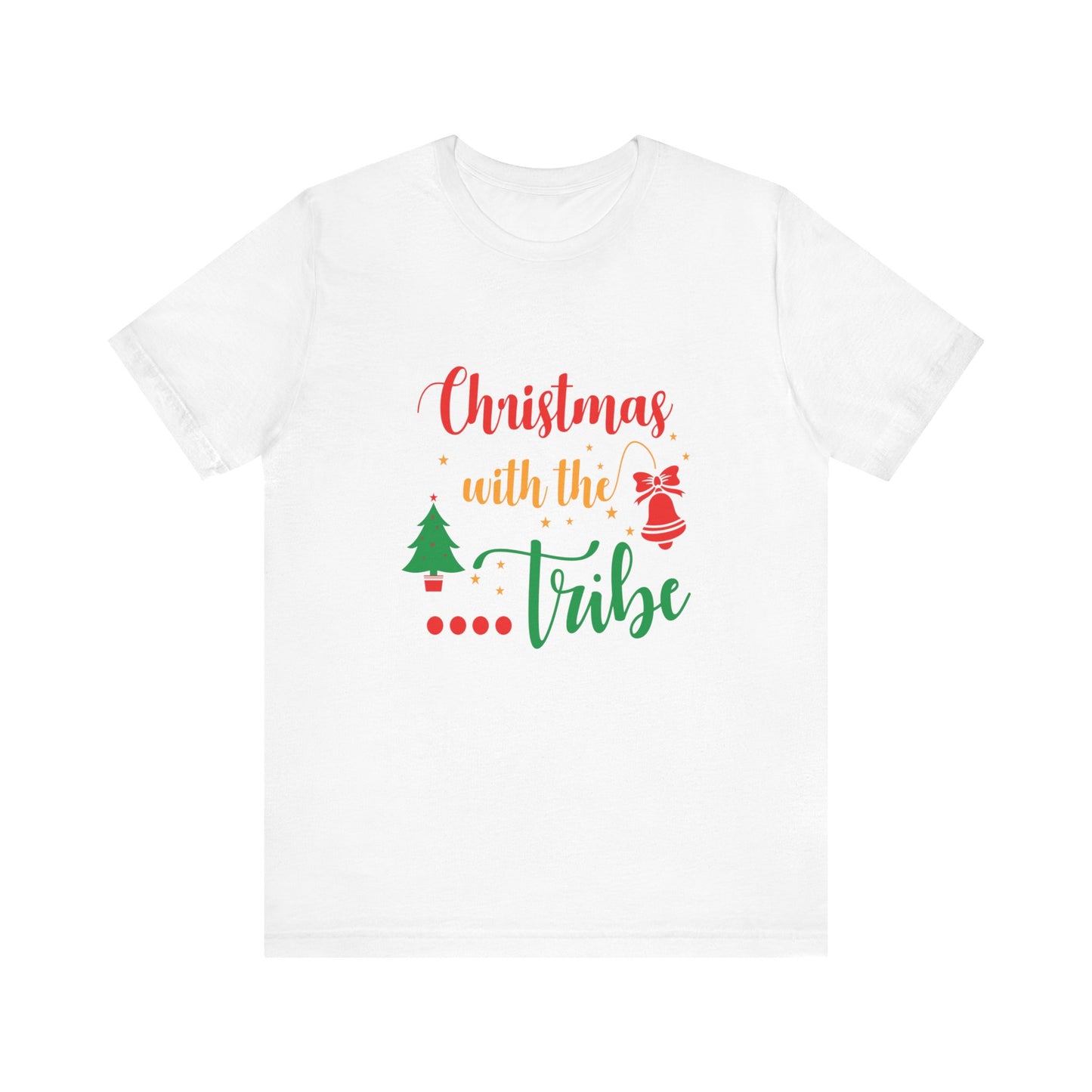 Unisex Jersey Short Sleeve Tee Seasonal Tshirt Christmas with the tribe tshirt xmas