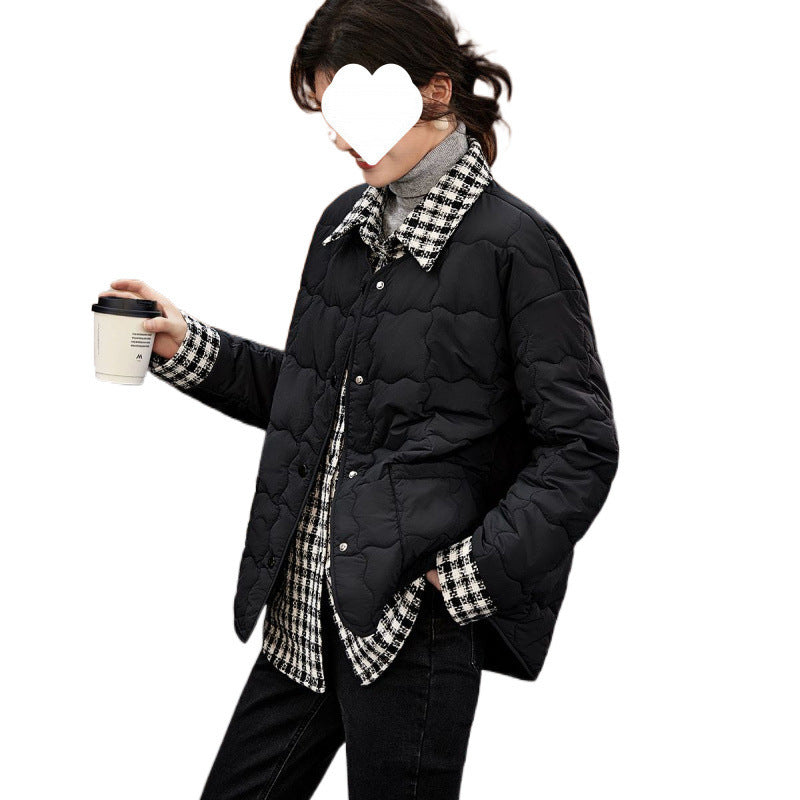 Winter All-matching Simple Stitching Women's Cotton-padded Clothing Viralgem Store