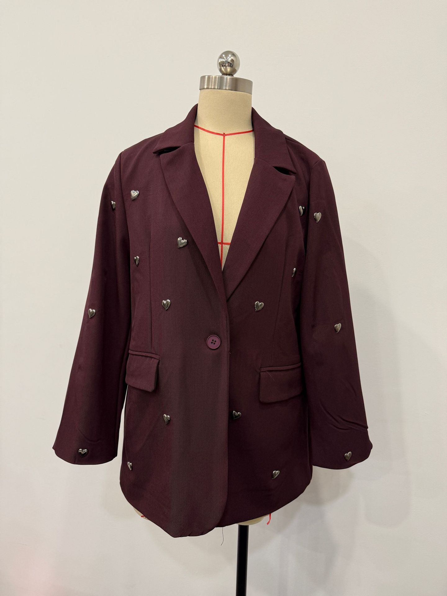 Straight Loose Heart Rhinestone Suit For Women Viralgem Store