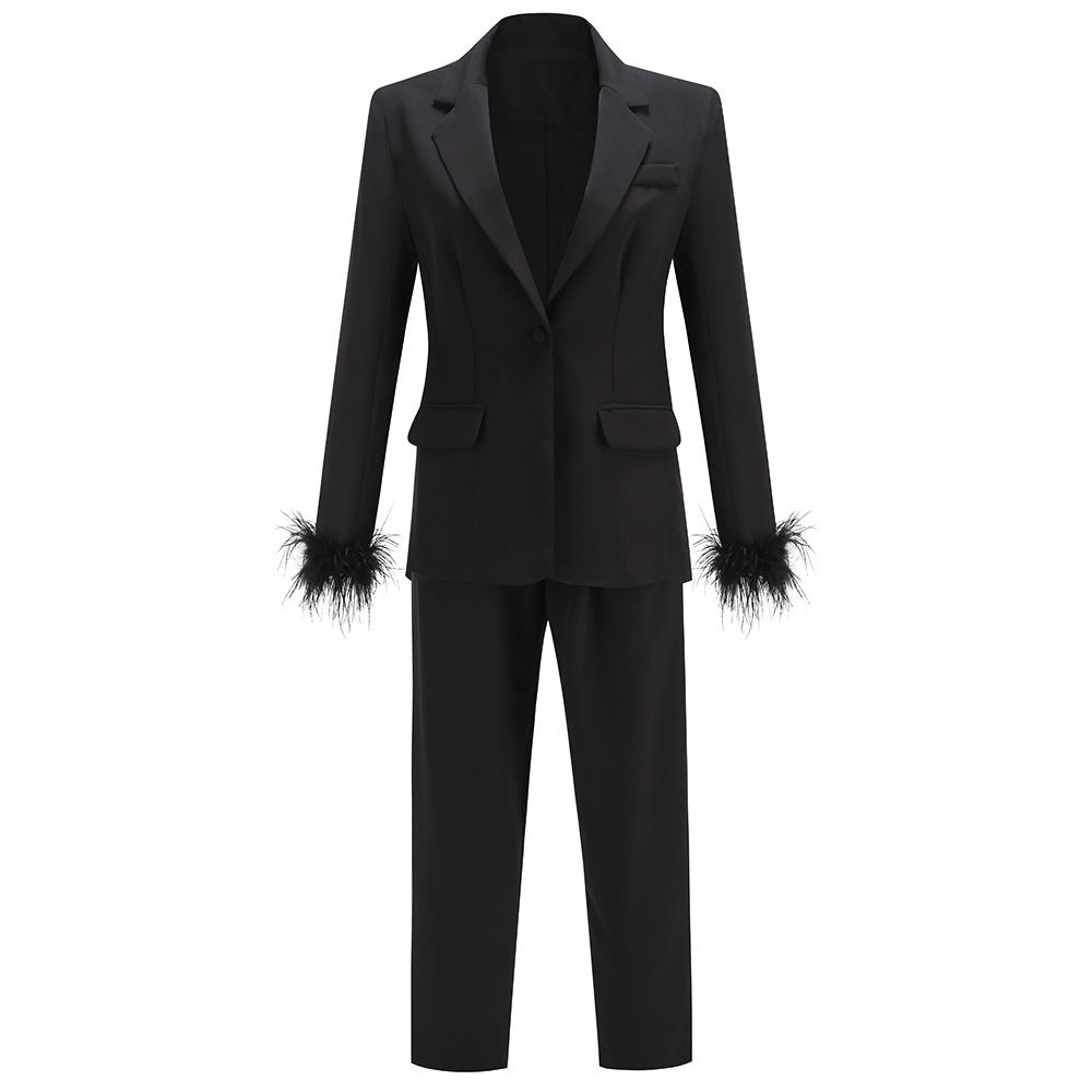 Women's Tatting Cardigan Black Suit Set Viralgem Store