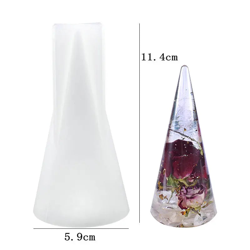 8Styles Ring Holder Cone Resin Molds Pyramid Silicone Mold for Resin Casting DIY Jewelry Ring Display Stand Candle Making Crafts
