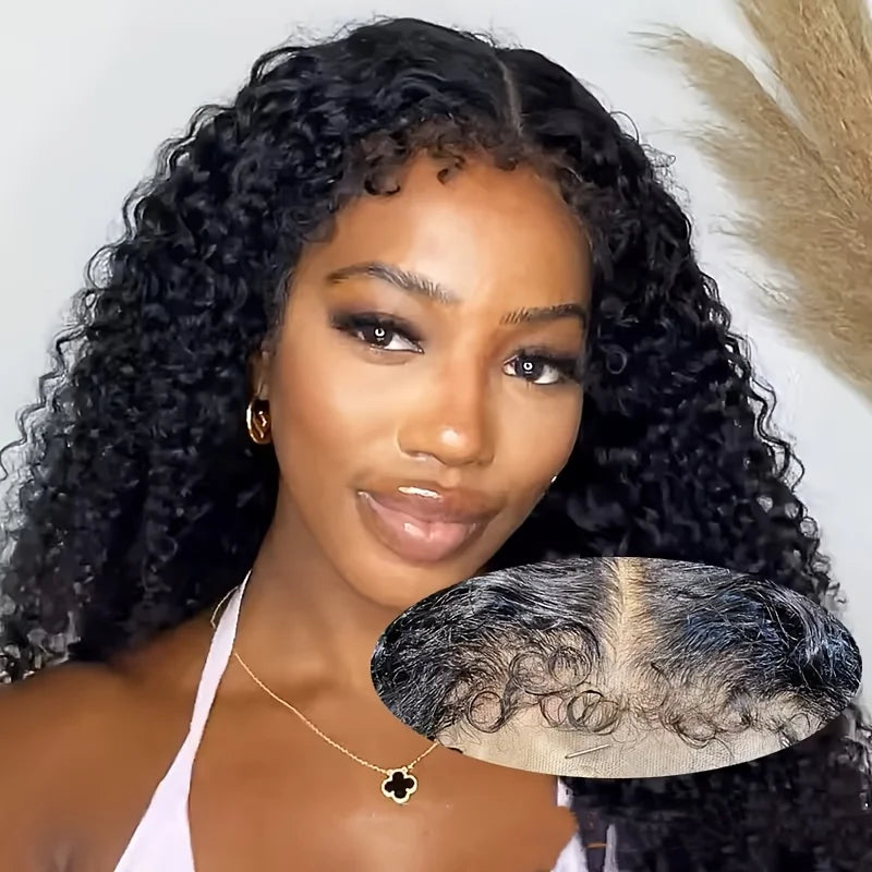 4C Edges 13x4 Water Wave HD Lace Front Human Hair Wig Pre Plucked Glueless Wig Transparent Lace Frontal Wig With Curly Baby Hair